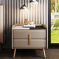 Modern Bedside Cabinet Stone Bed Nightstand with 2 Drawers for Living Room Gray-Pink 1 Piece Clearhalo 'Bedroom Furniture' 'furn' 'furn_night_stand' 'Furniture' 'night_stand' 'Nightstands' 6421143