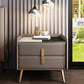 Modern Bedside Cabinet Stone Bed Nightstand with 2 Drawers for Living Room Light Brown 1 Piece Clearhalo 'Bedroom Furniture' 'furn' 'furn_night_stand' 'Furniture' 'night_stand' 'Nightstands' 6421151