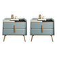 Modern Bedside Cabinet Stone Bed Nightstand with 2 Drawers for Living Room Light Blue 2 Piece Set Clearhalo 'Bedroom Furniture' 'furn' 'furn_night_stand' 'Furniture' 'night_stand' 'Nightstands' 6421161