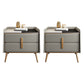 Modern Bedside Cabinet Stone Bed Nightstand with 2 Drawers for Living Room Gray-Blue 2 Piece Set Clearhalo 'Bedroom Furniture' 'furn' 'furn_night_stand' 'Furniture' 'night_stand' 'Nightstands' 6421170
