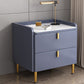 2 Drawers Stone Nightstand Glam Legs Included Bedside Cabinet ,18.5" Tall 16"L x 16"W x 18.5"H Blue 1 Piece Clearhalo 'Bedroom Furniture' 'furn' 'furn_night_stand' 'Furniture' 'night_stand' 'Nightstands' 6421192