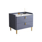 2 Drawers Stone Nightstand Glam Legs Included Bedside Cabinet ,18.5" Tall Clearhalo 'Bedroom Furniture' 'furn' 'furn_night_stand' 'Furniture' 'night_stand' 'Nightstands' 6421203