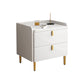 2 Drawers Stone Nightstand Glam Legs Included Bedside Cabinet ,18.5" Tall Clearhalo 'Bedroom Furniture' 'furn' 'furn_night_stand' 'Furniture' 'night_stand' 'Nightstands' 6421206