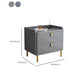 2 Drawers Stone Nightstand Glam Legs Included Bedside Cabinet ,18.5" Tall Clearhalo 'Bedroom Furniture' 'furn' 'furn_night_stand' 'Furniture' 'night_stand' 'Nightstands' 6421212