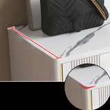 16" W Horizontal Double Dresser Bedroom Slate Top Storage Chest with Drawers