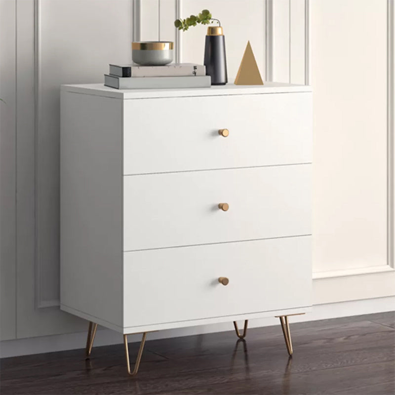Weiße, moderne Kommode aus Holz für Schlafzimmer, 39,9 cm breit