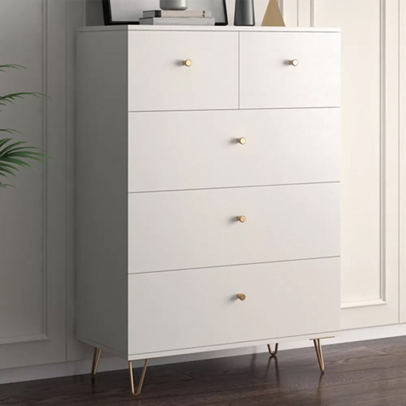 Weiße, moderne Kommode aus Holz für Schlafzimmer, 39,9 cm breit