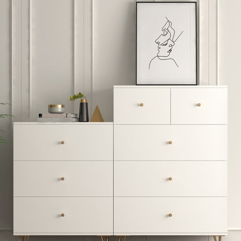 Weiße, moderne Kommode aus Holz für Schlafzimmer, 39,9 cm breit
