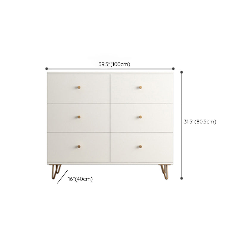 Weiße, moderne Kommode aus Holz für Schlafzimmer, 39,9 cm breit