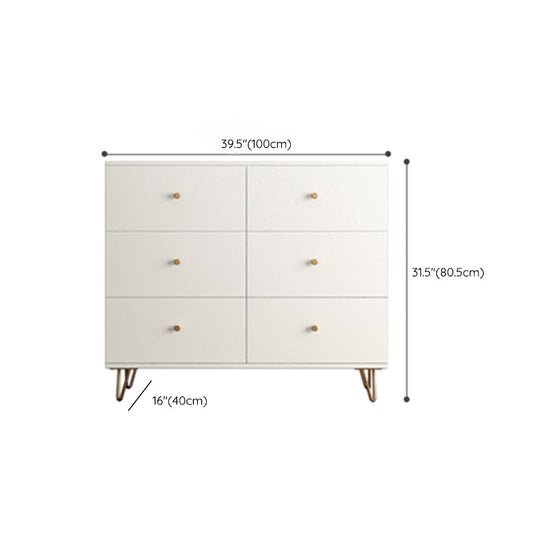 White Contemporary Chest Wood Storage Chest Dresser for Bedroom , 15.7" Wide
