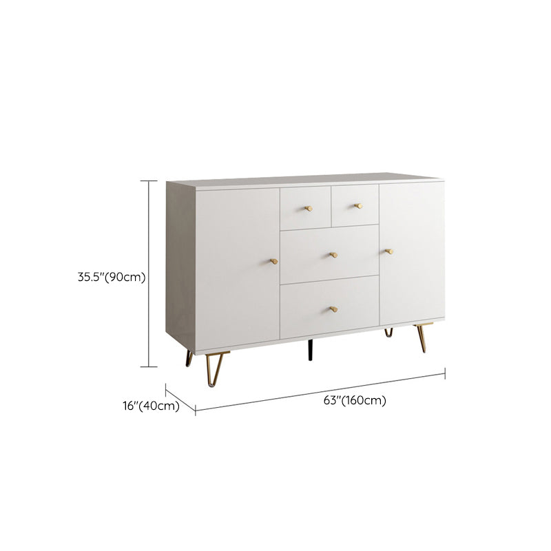 Weiße, moderne Kommode aus Holz für Schlafzimmer, 39,9 cm breit