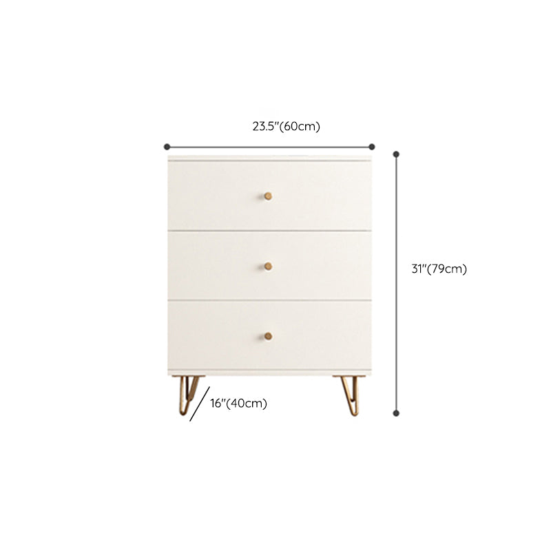 Weiße, moderne Kommode aus Holz für Schlafzimmer, 39,9 cm breit