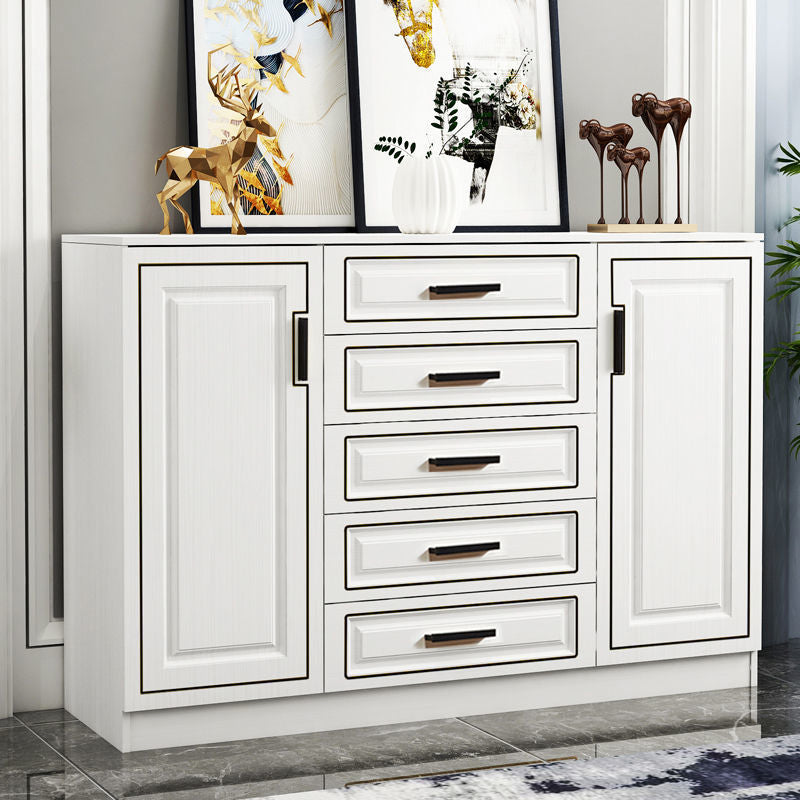 Cómoda doble para el hogar de madera con cómoda de soltero de 15,75" W sin espejo