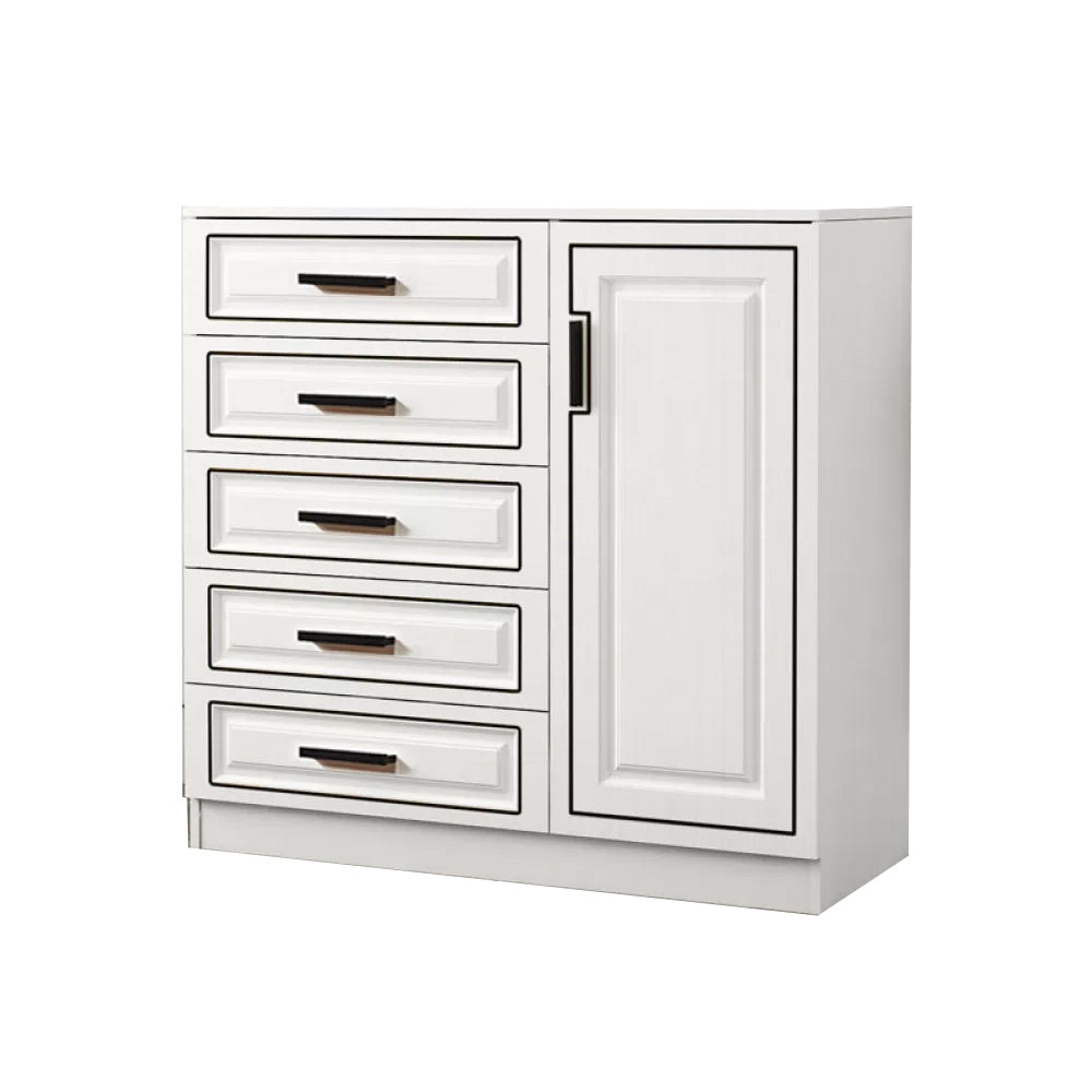 Cómoda doble para el hogar de madera con cómoda de soltero de 15,75" W sin espejo