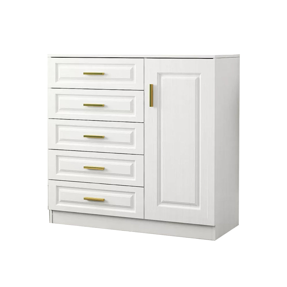 Cómoda doble para el hogar de madera con cómoda de soltero de 15,75" W sin espejo