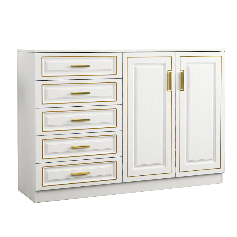 Cómoda doble para el hogar de madera con cómoda de soltero de 15,75" W sin espejo