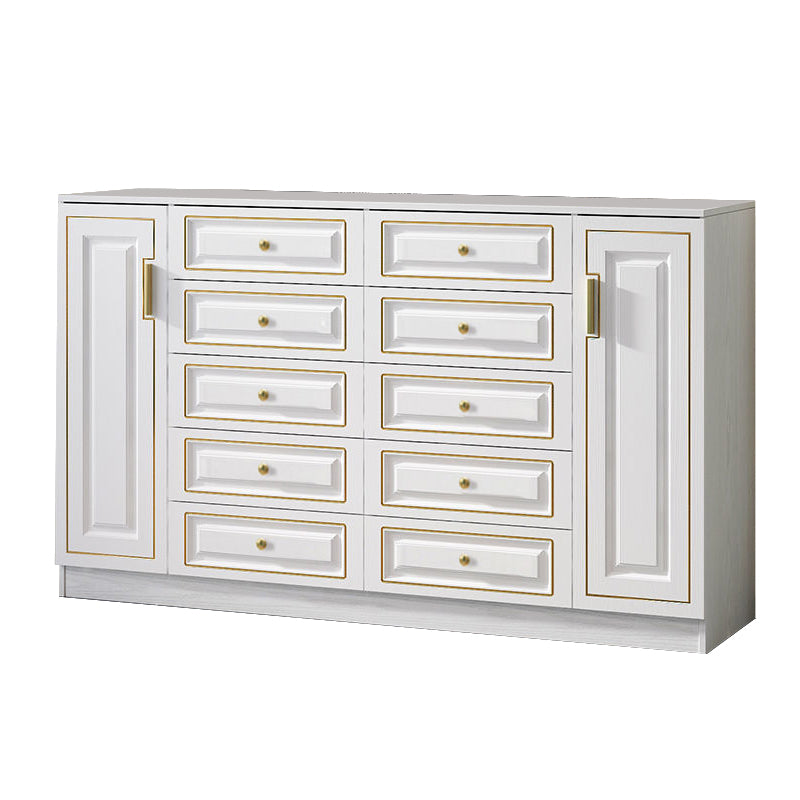 Cómoda doble para el hogar de madera con cómoda de soltero de 15,75" W sin espejo