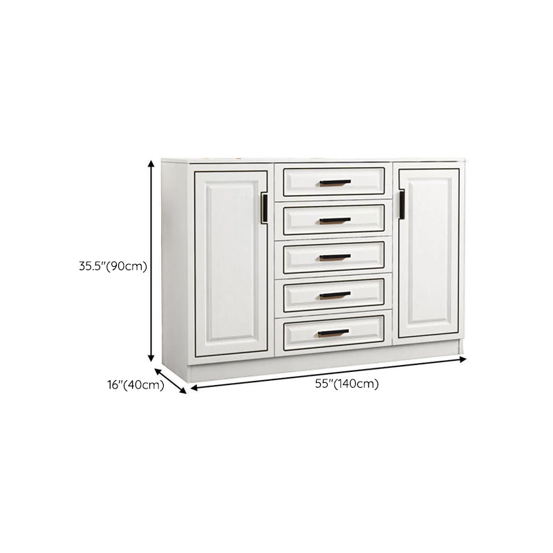 Cómoda doble para el hogar de madera con cómoda de soltero de 15,75" W sin espejo