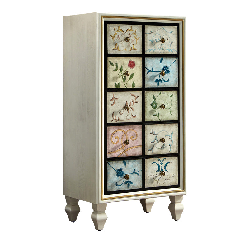 Traditional Bedroom Wooden Storage Chest Horizontal Chest with Drawers 24"L x 16"W x 47"H Beige Clearhalo 'Bedroom Furniture' 'Dressers & Chests' 'dressers_chests' 'furn' 'furn_dressers_chests' 'Furniture' 6421442