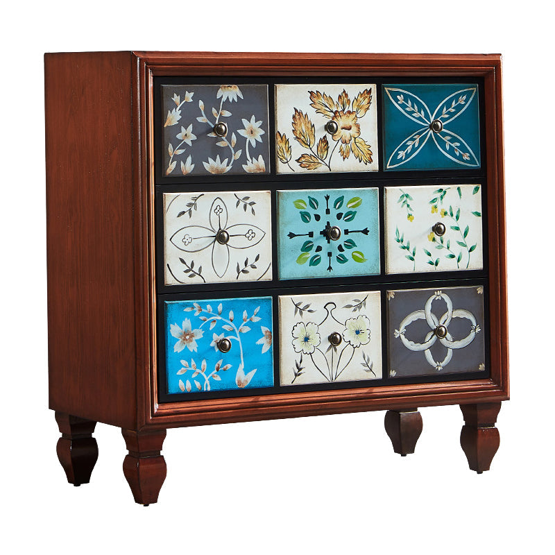 Traditional Bedroom Wooden Storage Chest Horizontal Chest with Drawers 35.4"L x 16.1"W x 35.4"H White-Brown Clearhalo 'Bedroom Furniture' 'Dressers & Chests' 'dressers_chests' 'furn' 'furn_dressers_chests' 'Furniture' 6421456