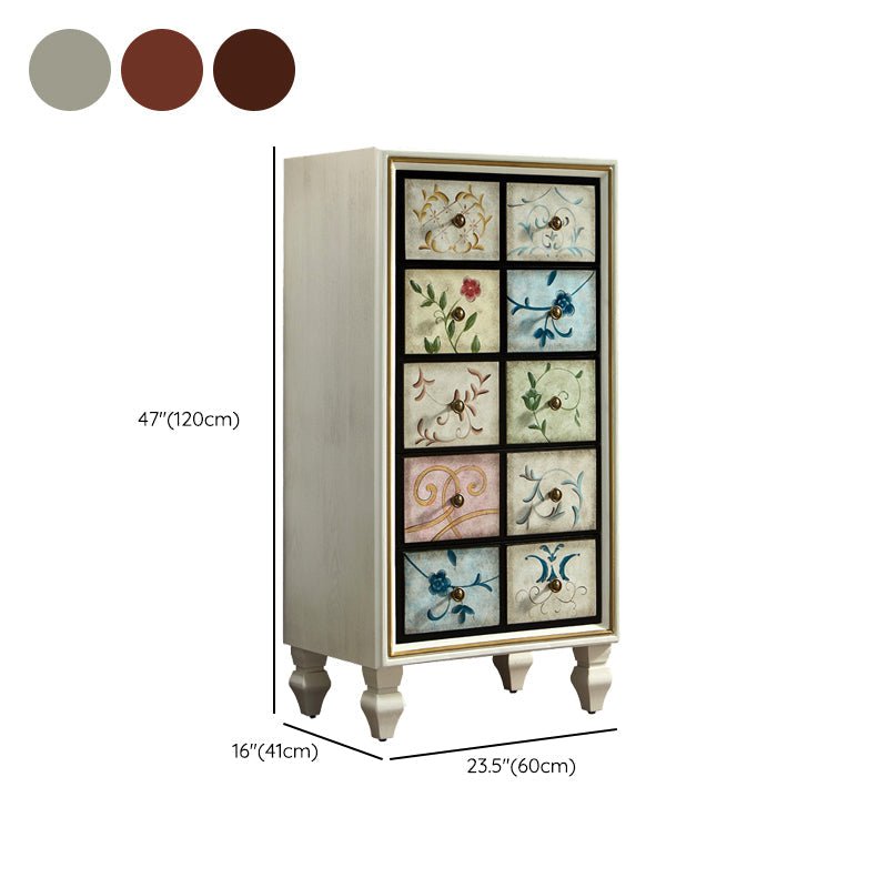 Cassettiera orizzontale in legno per camera da letto tradizionale con cassetti