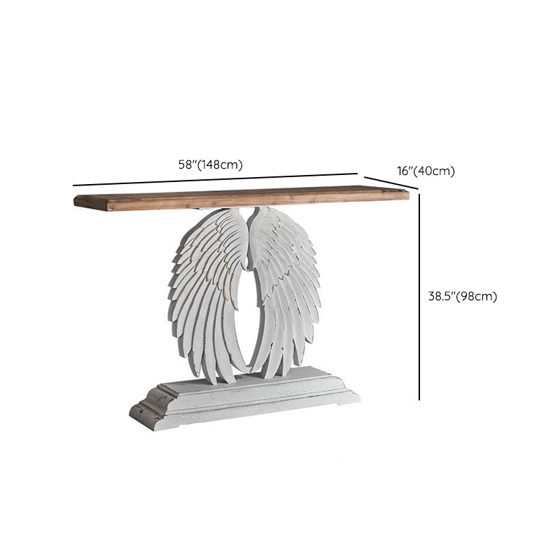 French Country Console Table 16" W Resistant Accent Table for Hall Clearhalo 'Console Tables' 'console_tables' 'Entry & Mudroom Furniture' 'furn' 'furn_console_tables' 'Furniture' 6421586
