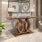 Tavolo console in marmo glam rettangolo 16 "w tavolo accento per sala