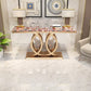Tavolo console in marmo glam rettangolo 16 "w tavolo accento per sala