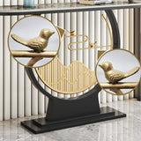 Sofá de consola Glam Stone Mesa Half Moon Iron Accent Table para Hall