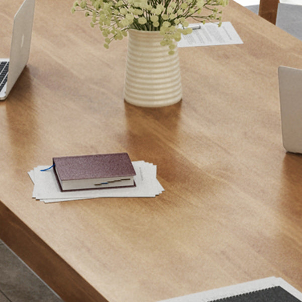 27" Wide Contemporary Writing Desk Solid Wood Brown Office Desk Clearhalo 'furn' 'furn_office_desk' 'Furniture' 'Office Desks' 'Office Furniture' 'office_desk' 6422707