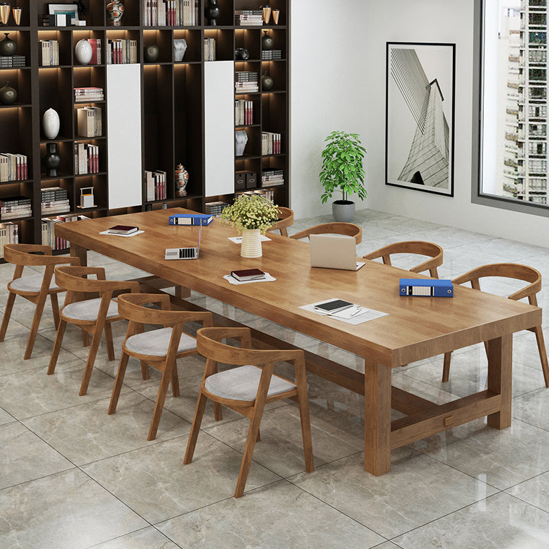 27" Wide Contemporary Writing Desk Solid Wood Brown Office Desk Clearhalo 'furn' 'furn_office_desk' 'Furniture' 'Office Desks' 'Office Furniture' 'office_desk' 6422709