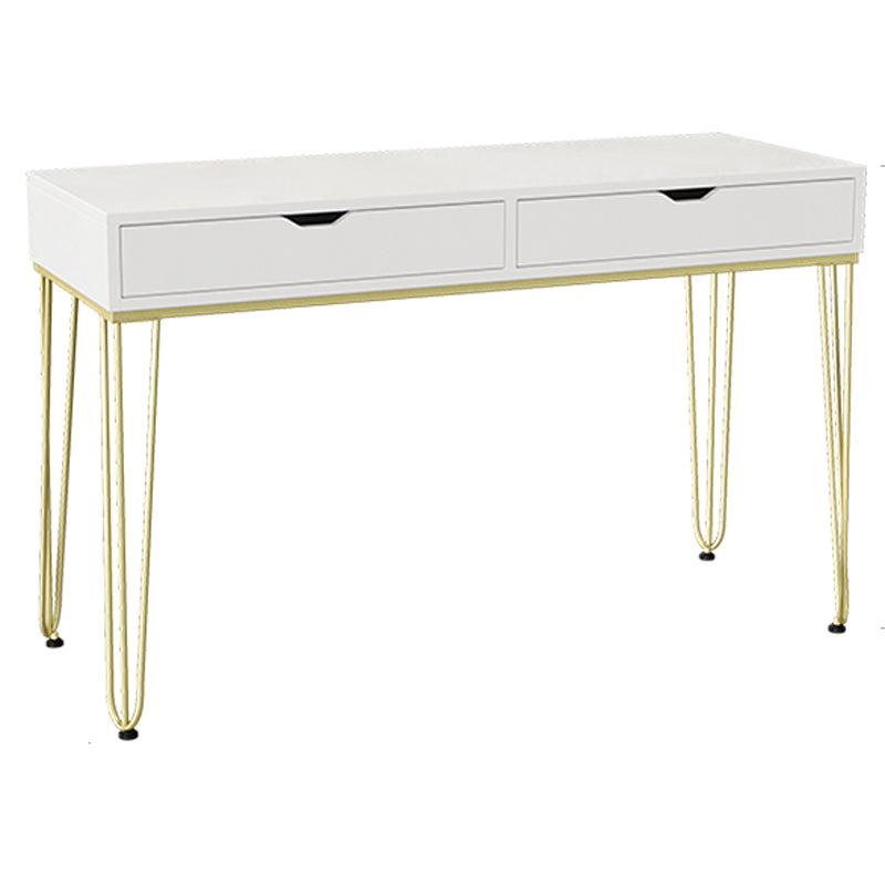 15 "Wide Glam Writing Desk rechthoekig wit houten bureau