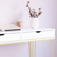 15 "Wide Glam Writing Desk rechthoekig wit houten bureau