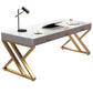 White Glam Writing Desk Rectangular Office Desk with Drawers Clearhalo 'furn' 'furn_office_desk' 'Furniture' 'Office Desks' 'Office Furniture' 'office_desk' 6422743