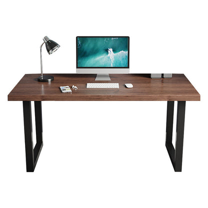 Home or Office Rectangular Office Desk Brown Industrial Sled Writing Desk 59.1"L x 27.6"W x 29.5"H Clearhalo 'furn' 'furn_office_desk' 'Furniture' 'Office Desks' 'Office Furniture' 'office_desk' 6422801