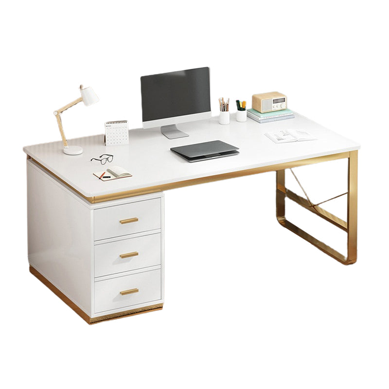 Contemporary White Office Desk Rectangular Writing Desk for Bedroom Clearhalo 'furn' 'furn_office_desk' 'Furniture' 'Office Desks' 'Office Furniture' 'office_desk' 6422860
