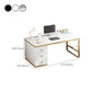 Contemporary White Office Desk Rectangular Writing Desk for Bedroom Clearhalo 'furn' 'furn_office_desk' 'Furniture' 'Office Desks' 'Office Furniture' 'office_desk' 6422866