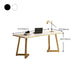 29"H Glam Writing Desk Rectangular Office Desk with Metal Legs Clearhalo 'furn' 'furn_office_desk' 'Furniture' 'Office Desks' 'Office Furniture' 'office_desk' 6422875