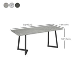 Bureau de bureau en marbre industriel et bureau d'écriture de bureau avec des jambes en métal