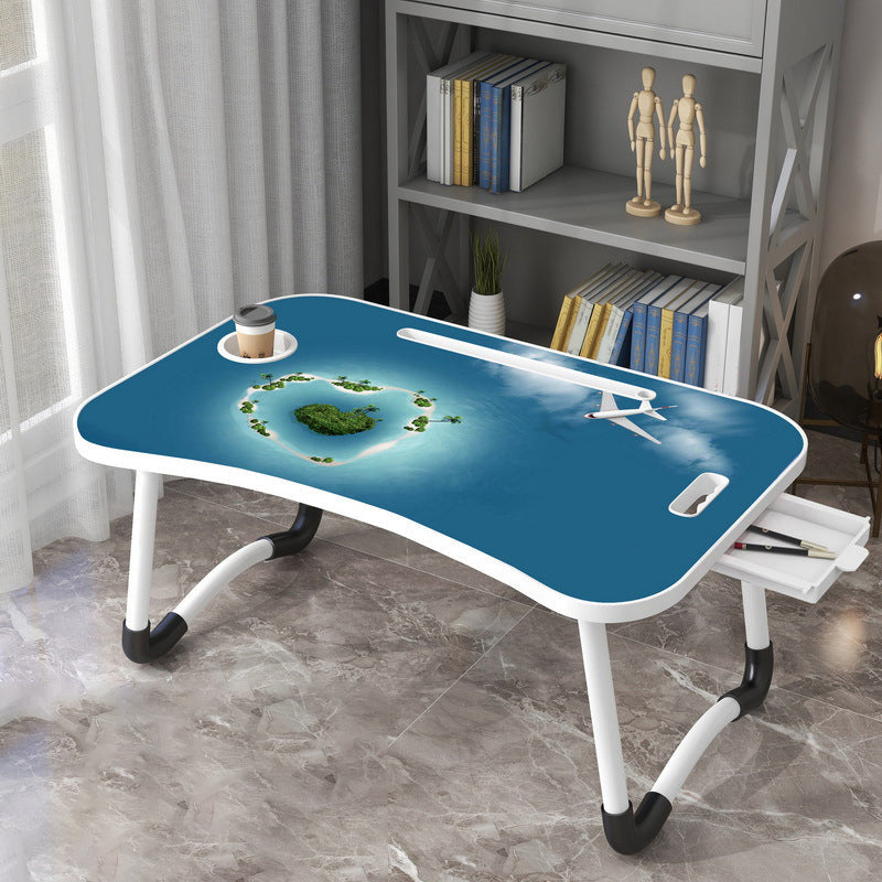 Bedroom 10.24" Tall Laptop Table Floating Wooden Writing Desk Clearhalo 'furn' 'furn_office_desk' 'Furniture' 'Office Desks' 'Office Furniture' 'office_desk' 6423018