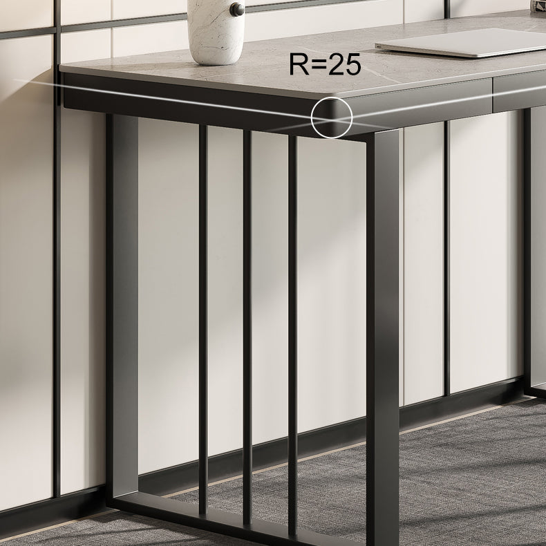 Escritorio de escritura contemporánea escritorio de trineo rectangular para dormitorio