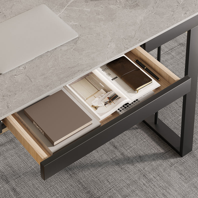 Escritorio de escritura contemporánea escritorio de trineo rectangular para dormitorio