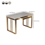 Escritorio de escritura contemporánea escritorio de trineo rectangular para dormitorio