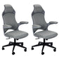 Modern Desk Chair Mesh Conference Chair High-Back Chair in Gray 2 Piece Set Clearhalo 'furn' 'furn_office_chair' 'Furniture' 'Office Chairs' 'Office Furniture' 'office_chair' 6424017