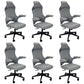 Modern Desk Chair Mesh Conference Chair High-Back Chair in Gray 6 Piece Set Clearhalo 'furn' 'furn_office_chair' 'Furniture' 'Office Chairs' 'Office Furniture' 'office_chair' 6424020
