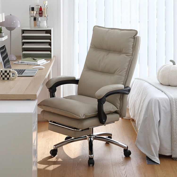 Modern Faux Leather Executive Chair High Back Swivel Office Chair 1 Piece Clearhalo 'furn' 'furn_office_chair' 'Furniture' 'Office Chairs' 'Office Furniture' 'office_chair' 6424026