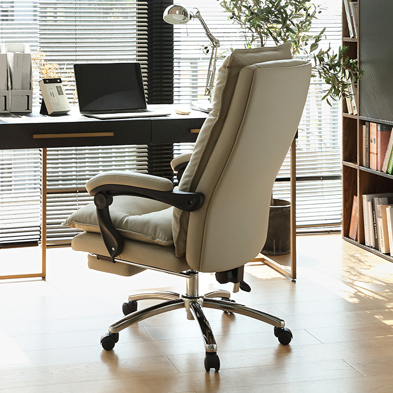 Modern Faux Leather Executive Chair High Back Swivel Office Chair Clearhalo 'furn' 'furn_office_chair' 'Furniture' 'Office Chairs' 'Office Furniture' 'office_chair' 6424032