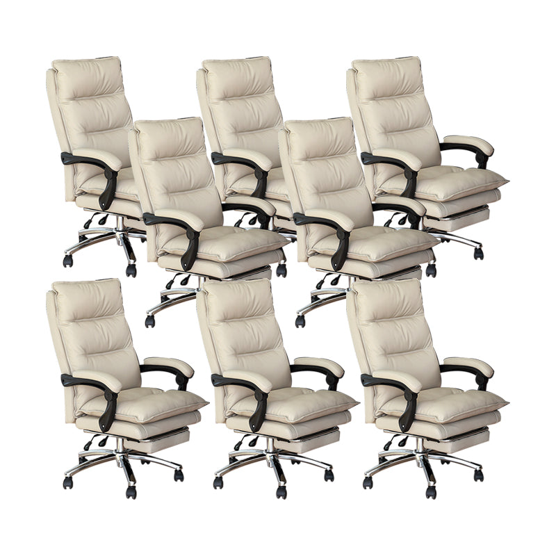 Modern Faux Leather Executive Chair High Back Swivel Office Chair 8 Piece Set Clearhalo 'furn' 'furn_office_chair' 'Furniture' 'Office Chairs' 'Office Furniture' 'office_chair' 6424033