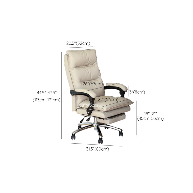 Modern Faux Leather Executive Chair High Back Swivel Office Chair Clearhalo 'furn' 'furn_office_chair' 'Furniture' 'Office Chairs' 'Office Furniture' 'office_chair' 6424040