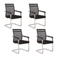 19" Wide Contemporary Desk Chair No Wheels Fixed Arms Office Chair